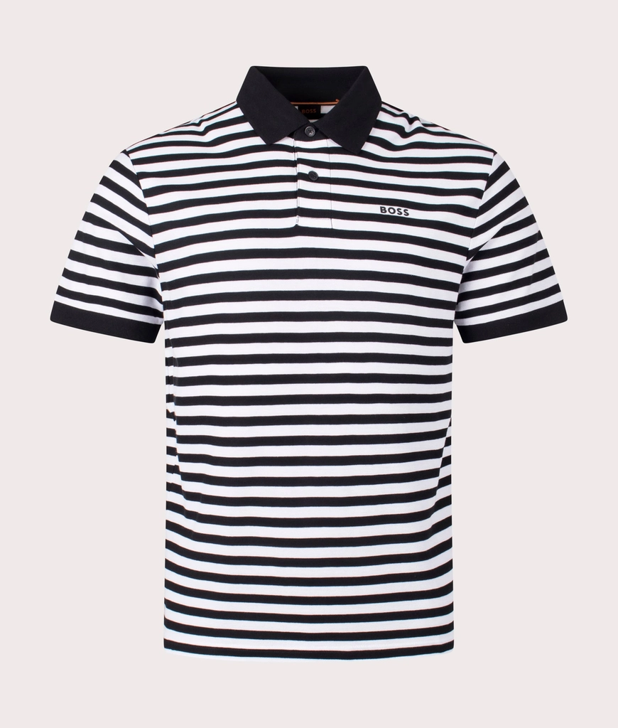 Hugo Boss Mens Pales Stripe Polo Shirt